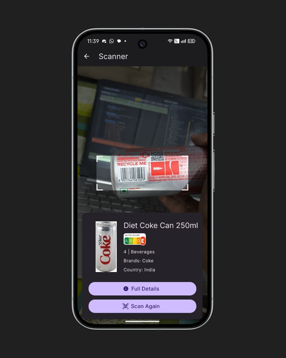 Nutrifact Scanner Page