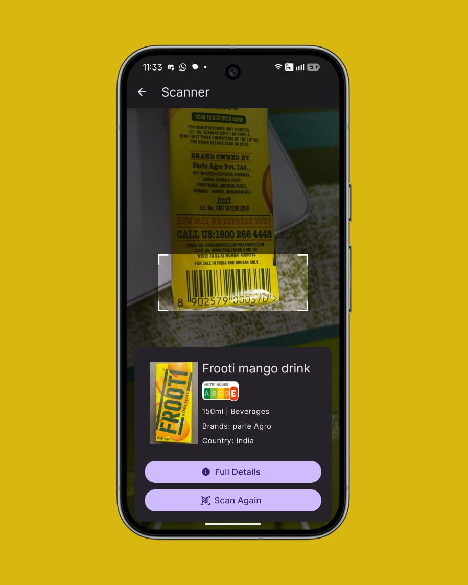 Nutrifact Scanner Page